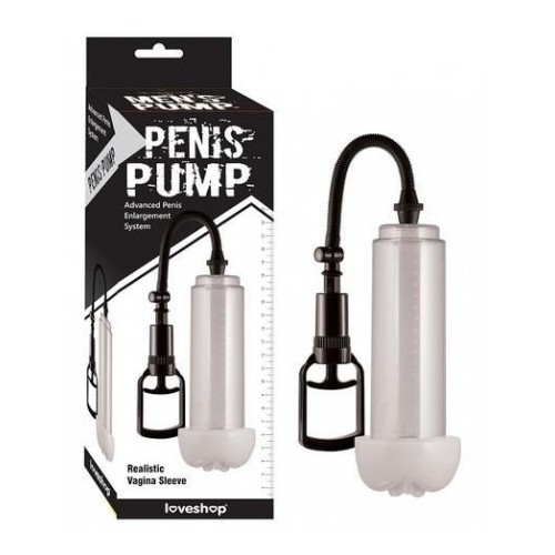 (K1068) Penis Pump Şeffaf Vajina Başlıklı Vakum Pompa